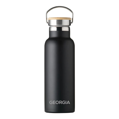Personalised Jungley Insulated 17oz Drinks Bottle with Bamboo Lid - Horizontal Really Cool Gifts
