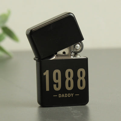 Personalised Date & Name Black Lighter Really Cool Gifts