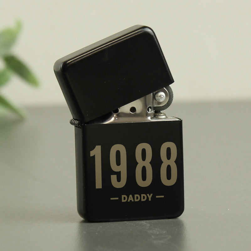 Personalised Date & Name Black Lighter Really Cool Gifts