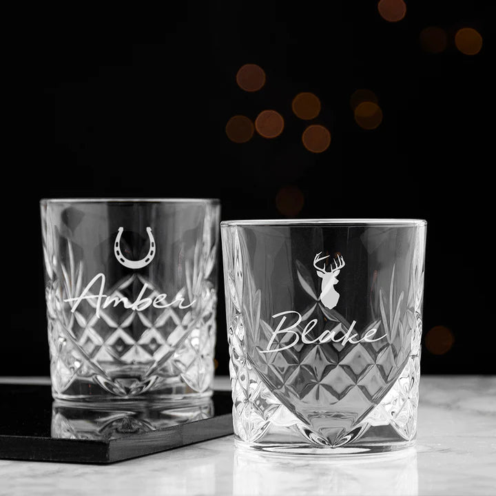 Personalised Crystal Icon Whisky Tumbler