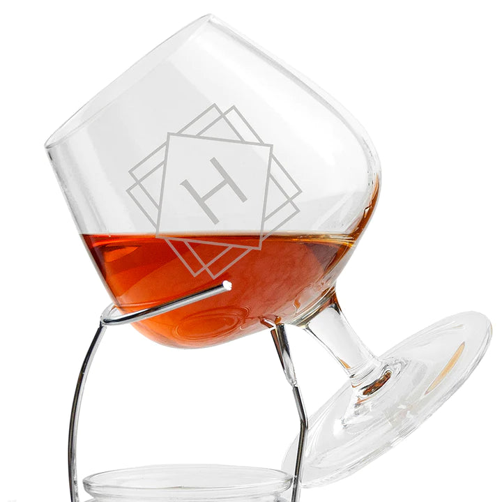 Personalised Luxury Monogram Brandy Warmer Set