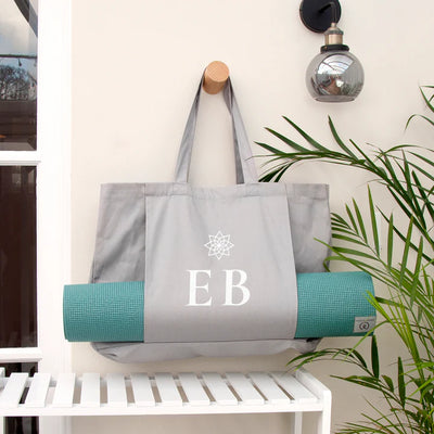 Monogrammed Organic Yoga Tote Bag