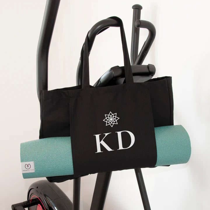 Monogrammed Organic Yoga Tote Bag
