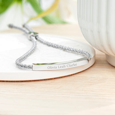Personalised Silver Identity Rope Bracelet by Really Cool Gifts
