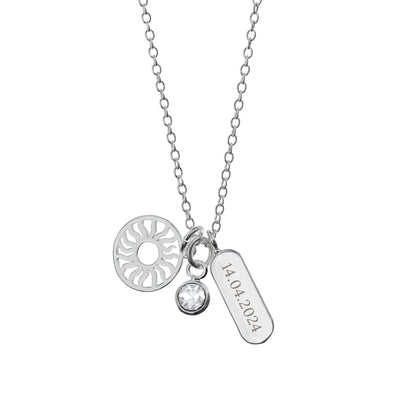 Personalised Eternal Sun Charms Necklace