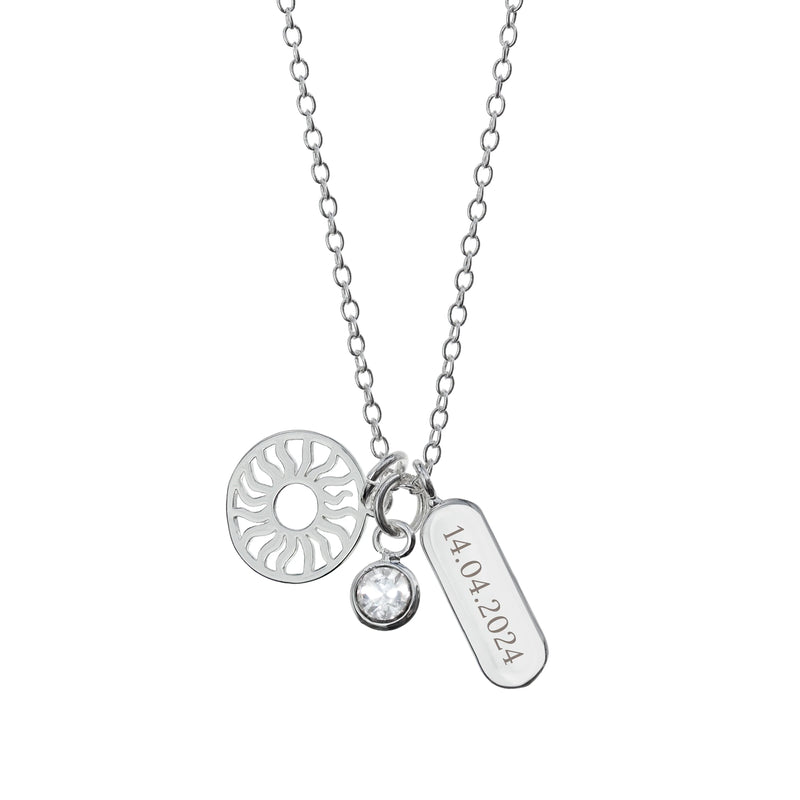 Personalised Eternal Sun Charms Necklace