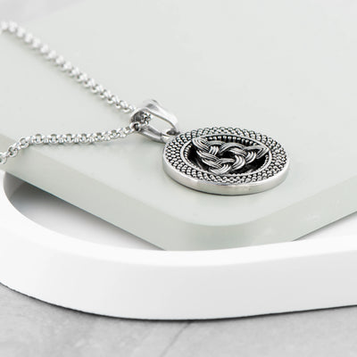 Personalised Men's Celtic Trinity Pendant Necklace