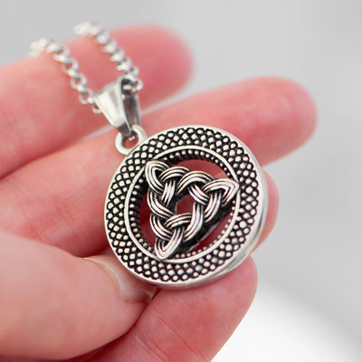 Personalised Men's Celtic Trinity Pendant Necklace