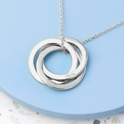Personalised Russian Ring Necklace
