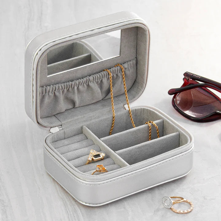 Metallic Silver Sun Jewellery Case