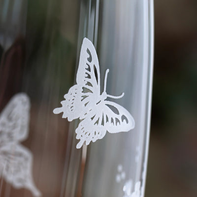Personalised Butterfly Floral Barrel Vase