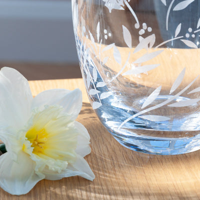 Personalised Butterfly Floral Barrel Vase