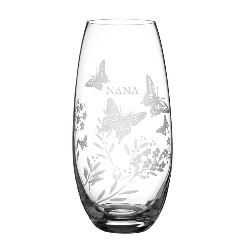 Personalised Butterfly Floral Barrel Vase