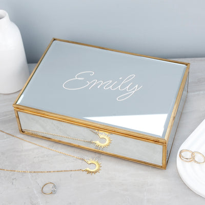 Personalised Mirrored Jewellery Box