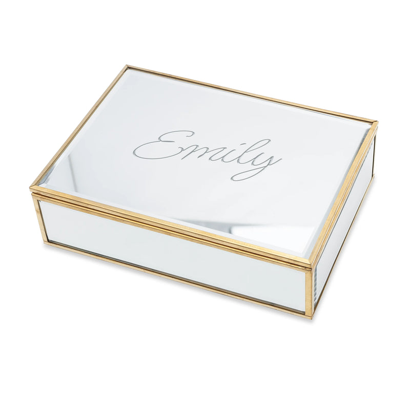 Personalised Mirrored Jewellery Box