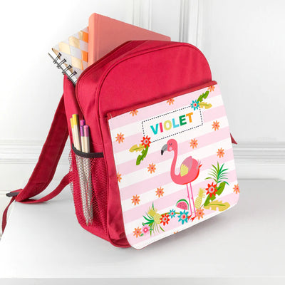 Personalised Girl's Flamingo Rucksack