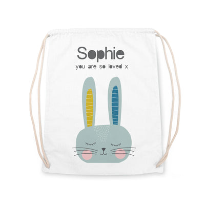 Personalised Kid's Rabbit PE Kit Bag