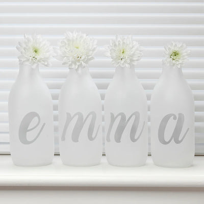 Personalised Letter Milk Bottle Vase