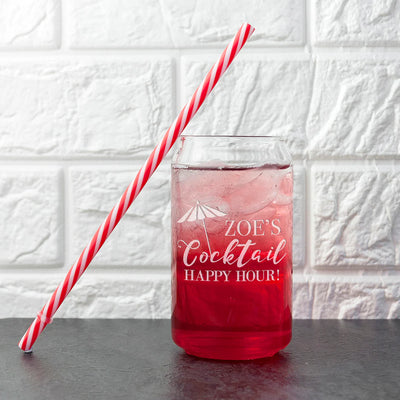 PERSONALISED HAPPY HOUR CAN GLASS Really Cool Gifts