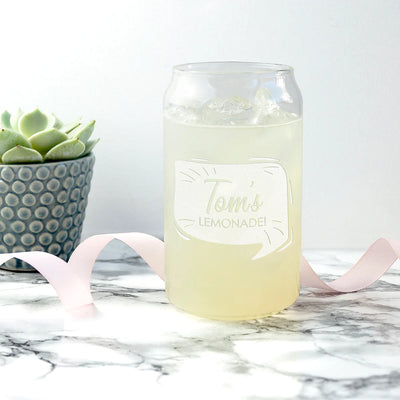PERSONALISED LEMONADE CAN GLASS Really Cool Gifts