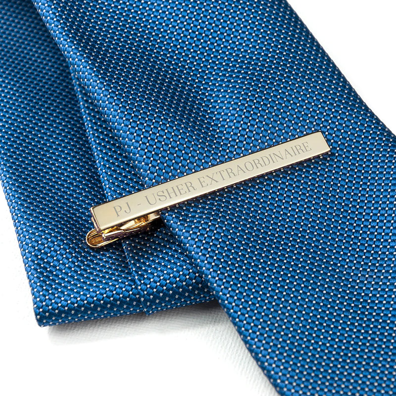 Personalised Gold Plated Tie Clip Really Cool Gifts