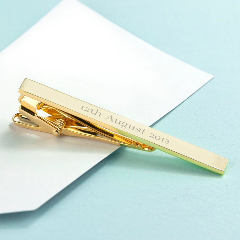 Personalised Gold Plated Tie Clip Really Cool Gifts