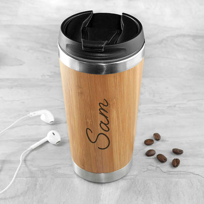 Personalised Bamboo Travel Mug by Really Cool Gifts