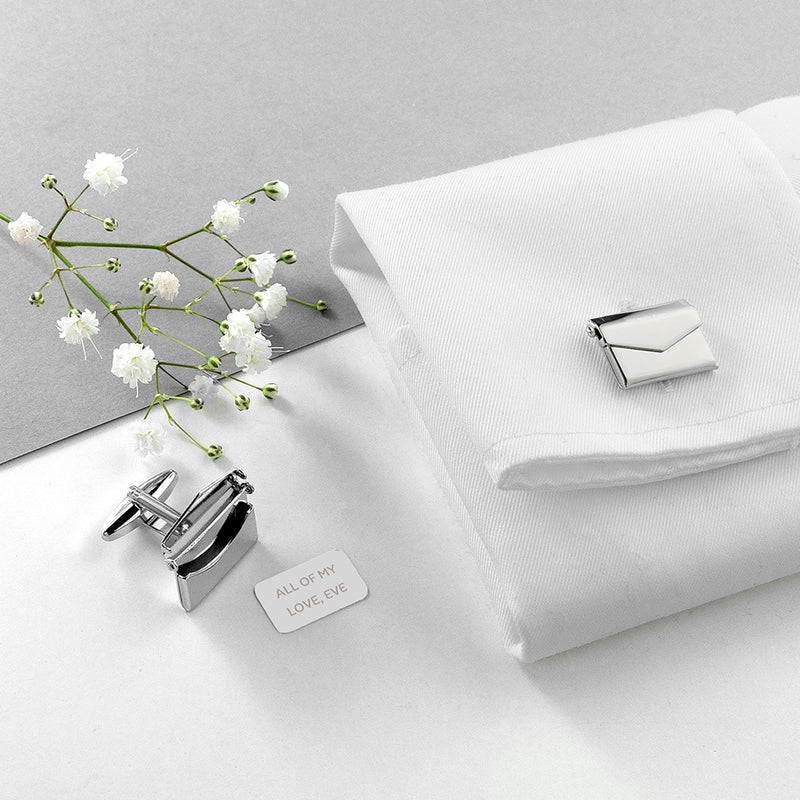 Personalised Secret Message Envelope Cufflinks - Really Cool Gifts
