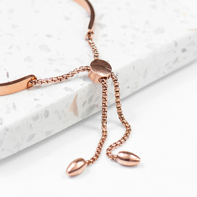 Personalised Rose Gold Affirmation Bangle Bracelet by Really Cool Gifts