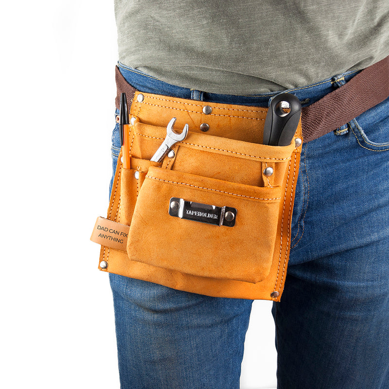 PERSONALISED 6-POCKET LEATHER TOOL BELT