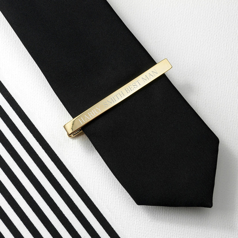 Personalised Gold Plated Tie Clip Really Cool Gifts