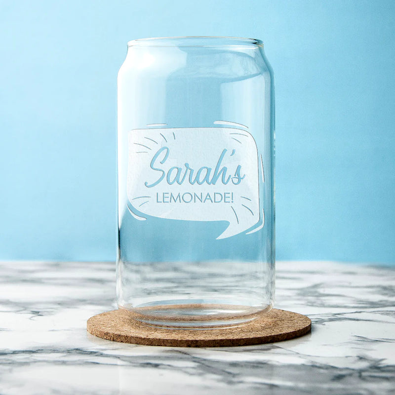 PERSONALISED LEMONADE CAN GLASS Really Cool Gifts