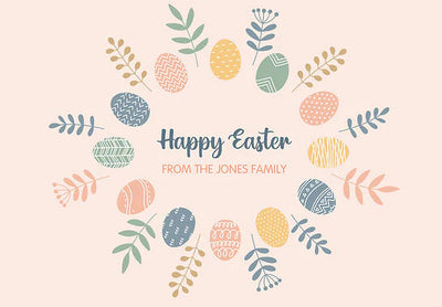 Personalised Easter Egg Wreath Indoor Doormat by Really Cool Gifts Really Cool Gifts