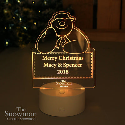 Really Cool Gifts for Christmas - Personalised The Snowman LED Colour Changing Decoration & Night Light
