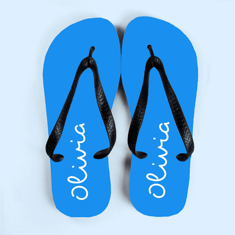 Personalised Summer Style Flip Flops - Blue Really Cool Gifts