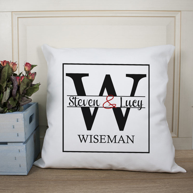 Couple Monogram Couple Cushion by Really Cool Gifts Really Cool Gifts