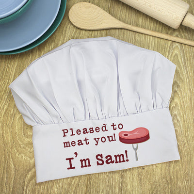 Pleased To Meat You Chef Hat by Really Cool Gifts Really Cool Gifts
