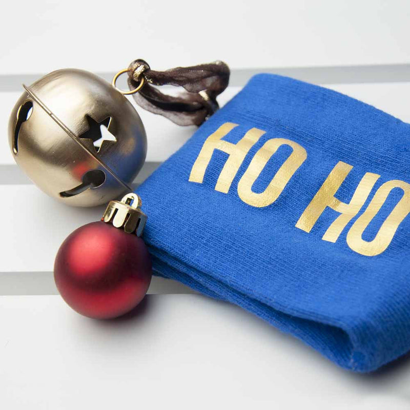Personalised Cobalt Blue And Canary Yellow Christmas Day Socks by Really Cool Gifts Really Cool Gifts