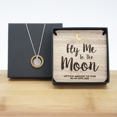 Personalised To The Moon Necklace And Keepsake by Really Cool Gifts Really Cool Gifts