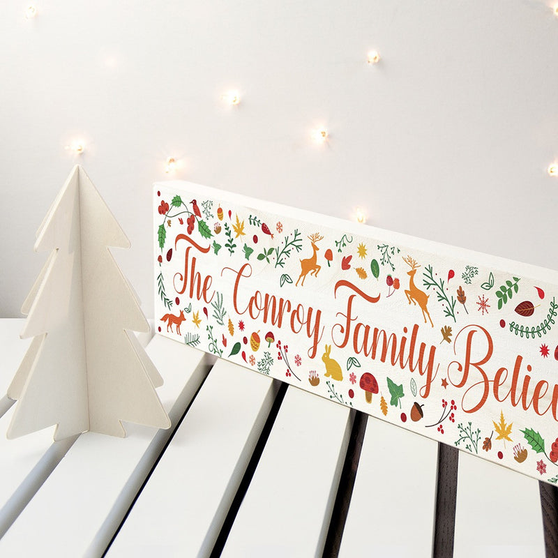 Personalised Christmas Woodland Mantle Decoration by Really Cool Gifts Really Cool Gifts