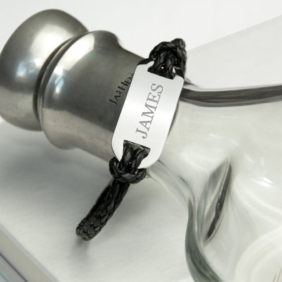 Personalised Men's Statement Leather Bracelet by Really Cool Gifts Really Cool Gifts