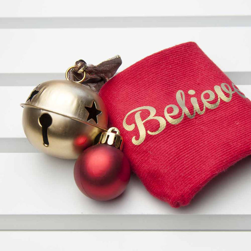 Personalised Kids Crimson And Gold Christmas Day Socks by Really Cool Gifts Really Cool Gifts