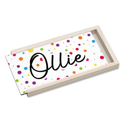 Personalised Kids Polka Dot Pencil Box by Really Cool Gifts