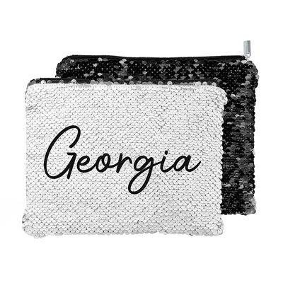 Personalised Kids Hidden Message Sequin Pencil Case - Black By Really Cool Gifts