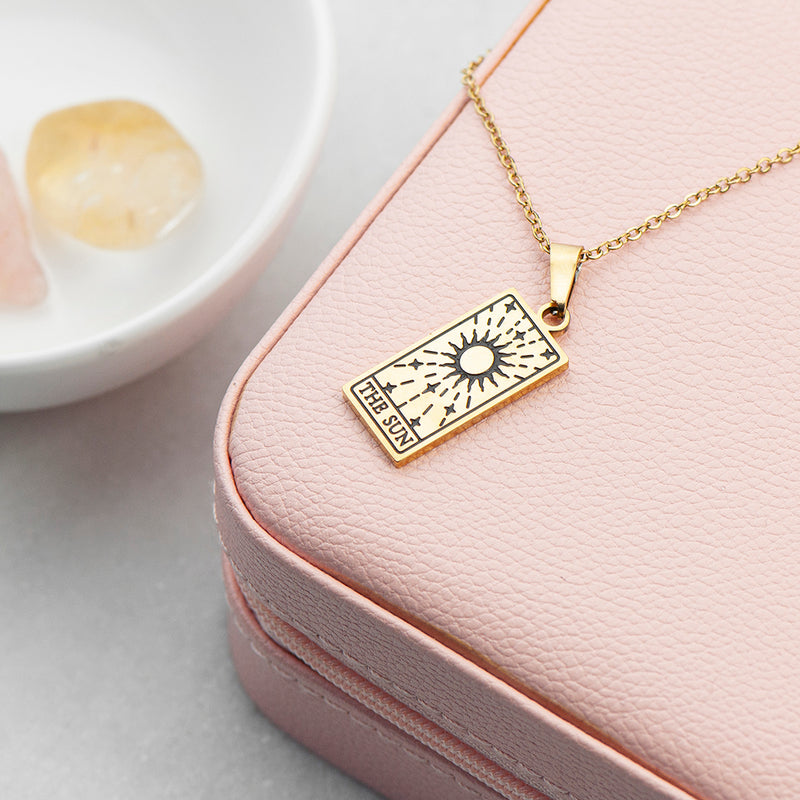 Personalised Sun Tarot Card Necklace Really Cool Gifts