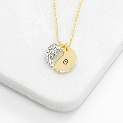 Personalised Contemporary Angel Wing Necklace by Really Cool Gifts Really Cool Gifts