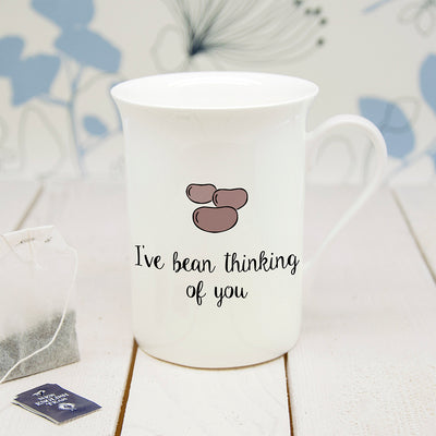 Personalised I've Bean Thinking Of You Bone China Mug by Really Cool Gifts Really Cool Gifts